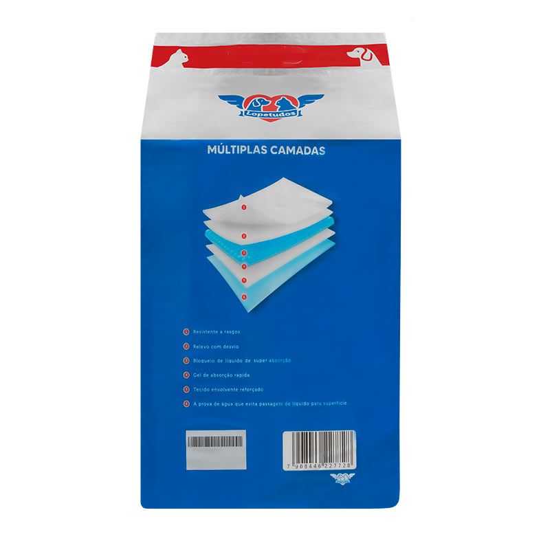 Tapete Higienico Lopetudos, 60x60cm, 1200ml, 30 Unidades 4 lp-tpt66-120000342025